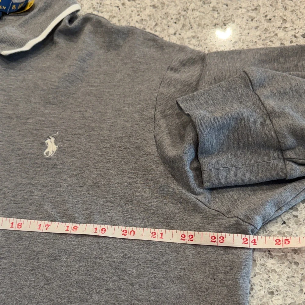 Polo by Ralph Lauren Heather Gray Long Sleeve Polo Shirt Mens XL - Picture 4 of 6